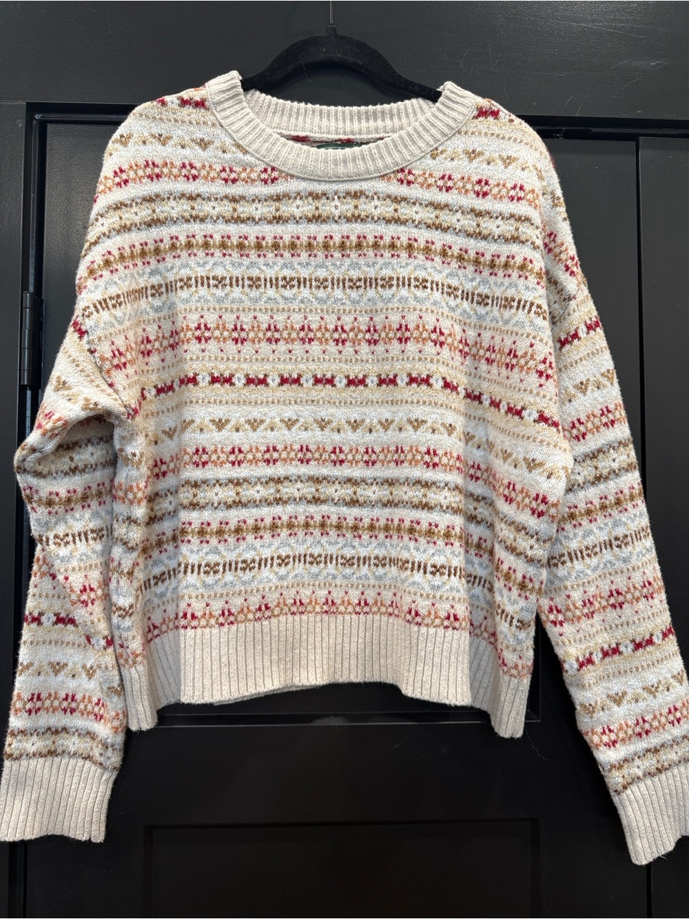 Vintage American Eagle Fair Isle Knit Sweater - Women's Size Large
